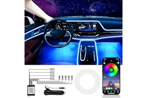 Wilktop ha portato l'illuminazione interna con APP, colorati RGB auto ha portato l'illuminazione interna, auto striscia LED con telecomando, di illuminazione ambientale e illuminazione del vano piedi