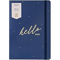 Busy B - Planificateur Familial 2025 - Lavande - Agenda Semainier A5 Avec 5 Horaires, Couverture En Similicuir Avec Un Agenda Annuel, Des Anniversaires Et Des Notes Détachables