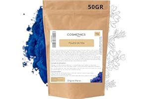 Cosm'Ethics® - Poudre de Nila Bleue 50g – Poudre Naturelle du Maroc pour Soin Visage & Cheveux – Format Découverte – Éclat Teint & Brillance Capillaire