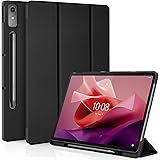 EasyAcc Custodia Cover Compatibile con Lenovo Tab P12 12.7 pollici 2023, Ultra Sottile Case con Funzione di Supporto, Nero