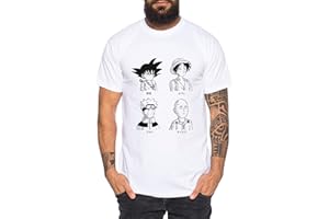 Tee Kiki SRNS - Camiseta de Hombre Son Ruffy Luffy Naruto Saitama One Dragon Master Goku Ball Vegeta Turtle Roshi Piece Golds Db
