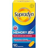 Supradyn Memory 50+, 90 Tablets, with Ginseny, Gluten Free, Lactose Free | Supports concentration and cognitive performance w