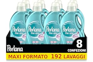 Perlana Renew Fresh, detersivo lavatrice, tessuti misti e sintetici, neutralizza odori, confezione singola da 24 lavaggi