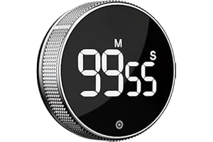 BLUE SNAIL BlueSnail Cucina Timer con LED Digital Display Smart Efficana per Home Classroom Palestra Ufficio, Volume e Luminosità Regolabile Timer di produttività (Argento)