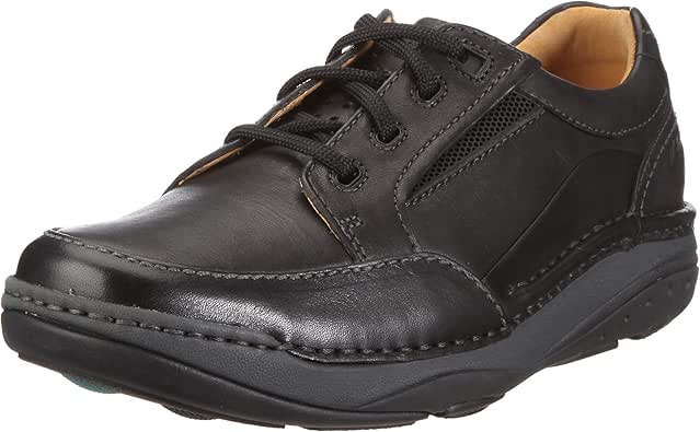 Clarks Mens Movers Air Black Leather Leather 11.5 UK Clarks Mens Movers Air Black Leather Leather 11.5 UK