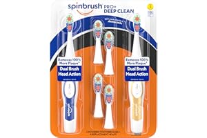 ARM & HAMMER Spinbrush Pro+ Deep Clean Value Pack, szczoteczka do zębów na baterie dla dorosłych, 2 szczotki i 4 wymienne głowice