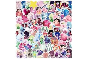 BRIC DODO Lot de 100 autocollants Steven Universe pour ordinateur portable, voiture, scrapbooking, téléphone, planche à roulettes, autocollants en vinyle imperméables, esthétiques, personnalisés pour