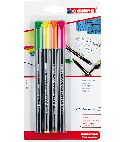 Edding Fasermaler 1255 – Kalligrafie-Stift Mit 2,0 Mm Spitze, Wasserfeste Tinte, Rot