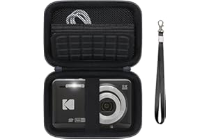 Supmay Digital Camera Case Compatible with Kodak PIXPRO FZ45 FZ55 FZ53 FZ43 Digital Camera, Vlogging Camera Storage Holder Travel Bag with Mesh Pocket for Battery, USB Cable, SD Card, Black