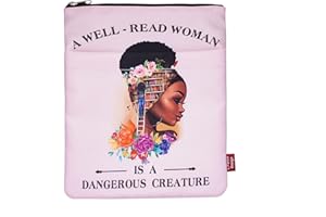 LParkin Copertina per gli amanti dei libri, copertina per libri in tessuto lavabile, copertina per libri con cerniera, misura M, 27,9 x 22,6 cm