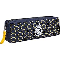 Astuccio Scuola Real Madrid, 21 Cm, Blu, Con Zip, Prodotto Ufficiale