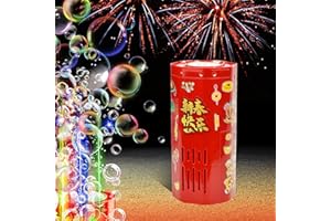 COLEESON Feuerwerks Seifenblasenmaschine, 2023 Neue Automatische Blasen Maker Spielzeug mit Lichtern und Sounds Feuerwerk Effekt für Outdoor Indoor Party Hochzeit Rasen Dekoration (A)