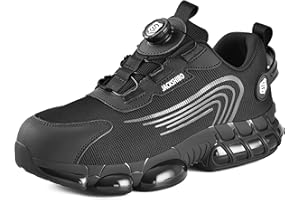 JACKSHIBO Steel Toe Cap Trainers Safety Trainers Men Womens Lightweight Puncture Resistant Safety Shoes Non Slip Work Trainers