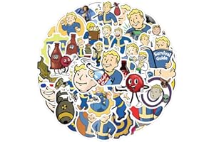 FANCICO Lot de 60 autocollants Fall pour adolescents et adultes, autocollants de jeu cool en vinyle imperméables pour bouteilles d'eau, skateboard, guitare