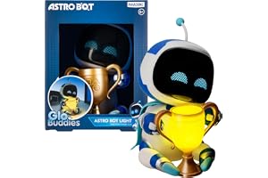 Paladone Astrobot GloBuddies karaktär – 15 cm skrivbord med ljusa ögon och trofé – WeCool