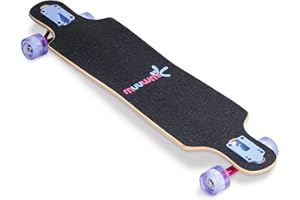 Muuwmi ABEC 7 Longboard, for Children and Adults, Skateboards, with or Without Lighting Wheels