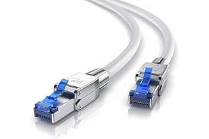 CSL-COMPUTER CSL kabel sieciowy 30 m Cat 8 LAN - włókno szklane wysoka prędkość 40 Gbit/s 2000 MHz Ethernet Patch kabel - wtyczka RJ45 konfekcjonowana w polu 8.1-30 m, biały