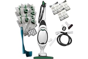 DIERRESTORE Aspirapolvere -FOLLETTO- VK150 NUOVA + Spazzola E Sottospazzola HD50 - MOTORE da 60.000 giri/min ULTRA POTENTE – COMPRESI DI 36 SACCHETTI COMPATIBILI + SPATOLA BIMBY COMPRESA