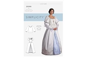 Simplicity S9090 - Cartamodello per costume storico da donna, 44-16-18-20-22, R5