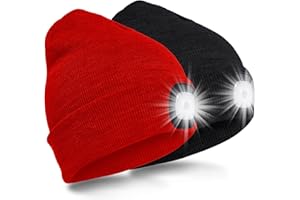 SPGOOD Berretto illuminato a LED, con cappello da corsa, da uomo, da donna, con USB, ricaricabile, calda, con luce a LED, per jogging, campeggio, corsa