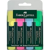 Faber-Castell Textliner 48 İşaretleme Kalemi, 1 - 5 Mm, 4'L&uuml; Kutu, İ&ccedil;erik: Her Biri 1 X Sarı, Pembe, Mavi, Yeşil