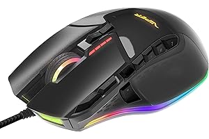 Patriot Memory Viper V570 Ratón Gaming Retroiluminación RGB con Cable USB y Sensor Avago Laser 12000 dpi Blackout Edition - PV570LUXWAK