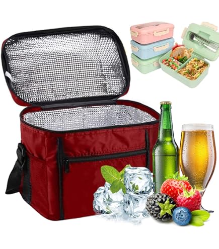 Sac A Lunch Isotherme Portable, Organiseur De Rangement Pour BoIte A Lunch Pour Pique Nique En Plein Air A Ecole Gris Clair 96658748