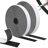 BaiJ Nastro Termoadesivo, 128 Metri Orlo Termoadesivo Forte, Nastro Biadesivo Per Tessuti, Colla Fettuccia Termoadesiva Per Tende, Tessuti, Zanzariere E Jeans (2cm Larghezza Adesivo BK+WT) Nero+Bianco