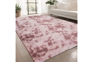 lekeplus Rugs Living Room Large Rugs Bedroom Anti Skid Rug Shaggy Soft Rug for Living Room Bedroom Play Area Kids Room Luxury Decorative(Dark Pink 60x180cm)