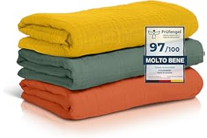 furora BABY Mussole Neonato Cotone 80x80 cm (morbido, biologico, 60° lavabile) Mussole Neonato Accessori Utili, Quadrati Cotone Neonato, Regalo Neonati femmina maschile