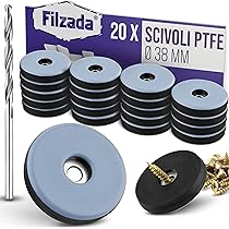 Piedini Autoadesivi In Teflon - 20 Pezzi 70x19mm Per Mobili