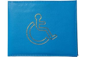Disabled Parking Badge Holder Protector Cover Wallet PU Leather 10 Colours by Lizzy® (Sky Blue)