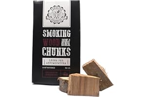 HARDCORE BARBECUE EST 2015 BBQ Chunk CEREZO - Cherry - Leña para ahumar Hardcore Barbacoa - Piezas de madera para ahumar - Aproximadamente 1,5 kg