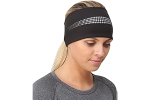 TrailHeads Ponytail Headband - Adrenaline Series | Women’s Running Headband with Reflective Accents