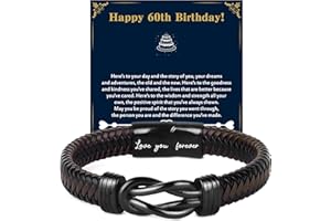Merclix Mens Bracelet Gifts for Boyfriend Husband Christmas Anniversary Valentines60th Birthday Gifts for Men