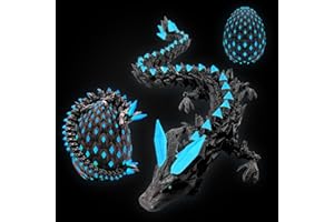 JoryHeim Drachenei mit Drache, Mystischer Kristall Drache im Ei, 10cm Realistisches Drachen Spielzeug für Sammler, Geburtstagsgeschenk
