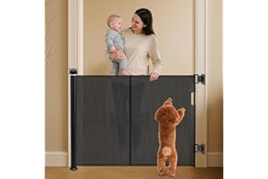 WODONDOG Barrière Sécurité pour Enfant Chien, 1,5M 3M Barriere de Securite Retractable, avec Renforcement en Fibre de Verre, pour Enfants et Aux Chiens Petits Moyens, Grands