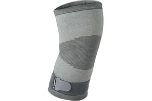 Rehband Benda per ginocchio, 1 pezzo per stabilizzare articolazioni e muscoli, la compressione favorisce la circolazione sanguigna, Colore:Grigio, Misura:M