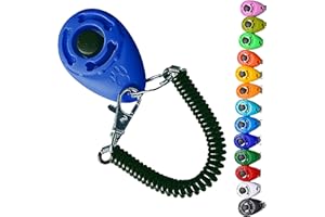 DogCatz Dog Puppy Teardrop Clicker Training, Train Your Pet Dogs and Cats in Obedience (Navy Blue)