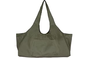 3DTengkit Yogatasche Große Yogamattentasche, Canvas-Yogamatten-Einkaufstasche mit Innentasche mit Reißverschluss, passend für die meisten Mattengrößen