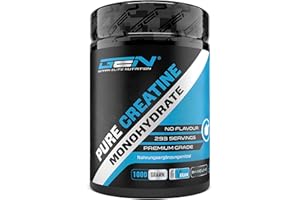Créatine en poudre - 1kg / 1000 g - pure monohydrate - Solubilité optimale - Vegan - Sans additifs - German Elite Nutrition