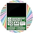 GREENSTAR GRAPHICS MATT A4 STICKY BACK PLASTIC SELF ADHESIVE ART & CRAFT VINYL (10 SHEET PACK). Compatible With 12” Cricut, Silhouette Cameo/Curio/Portrait, Scan N Cut (BLACK MATT 10 A4)