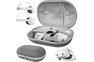 Olycism Custodia da trasporto compatibile con Meta Quest 3/3S Borsa da viaggio Eva per Oculus 3/3S Custodia protettiva antiurto impermeabile per Quest 3/3S Borsa da viaggio e da casa