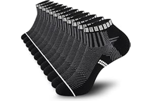 Stoeury Męskie Skarpetki do Kostek, Niskie Skarpetki dla Mężczyzn i Kobiet, Oddychające Skarpetki Bawełniane, Idealne do Biegania, Sportu, Spacerów, Siłowni i Na Codzień - 6 Par