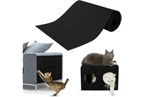 NEUFOOD Alfombra Rascador para Gatos,Protector Sofa Gatos Arañazo,Tapete Rascador para Gatos con Autoadhesivo,DIY Climbing Cat Scratcher,Alfombra Autoadhesiva para Gato 30 * 100cm Negro