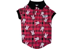 FETCHER Red Mickey Checked Printed Warm Winter Polo Sweatshirt Sweater Jacket Coat for Dogs and Cats Winter wear (20" X-Large)