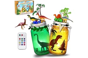 Mostof Make Your Own Dino Night Light DIY Crafts Kits foy Boys Girls Gifts Ages 6+, Dinosaur Lantern Arts Crafts Toys with Remote Control