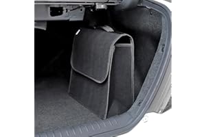 Vinsani Car Organiser Bag - Anti Slip Foldable Storage Case Tool Bag - Carpet Solution Interior Declutter Boot Tidy - Suitable for All Vehicles - Black Medium