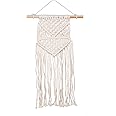 Kare & Kind Macrame Wall Hanging Small Art - Woven Tapestry - Bohemian Style - Dining Room Wall, Living Room Decoration, Bedroom, Kitchen - (18cm Width x 47cm Height) - Gift and Home Boho Chic Decor