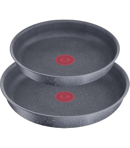 Batterie De Cuisine Tefal Ingenio Emotion - 3 Poêles Inox 22, 24, 28 Cm - Poignée Amovible, Empilable, Compatible Induction - 7